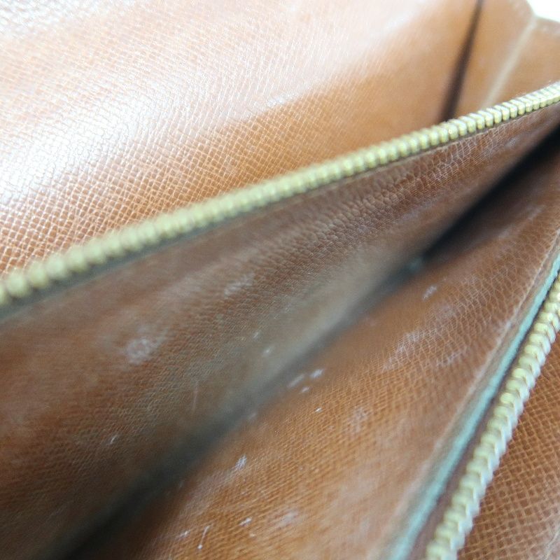 LOUIS VUITTON Monogram Long Wallet, Brown, Canvas Coated with PVC