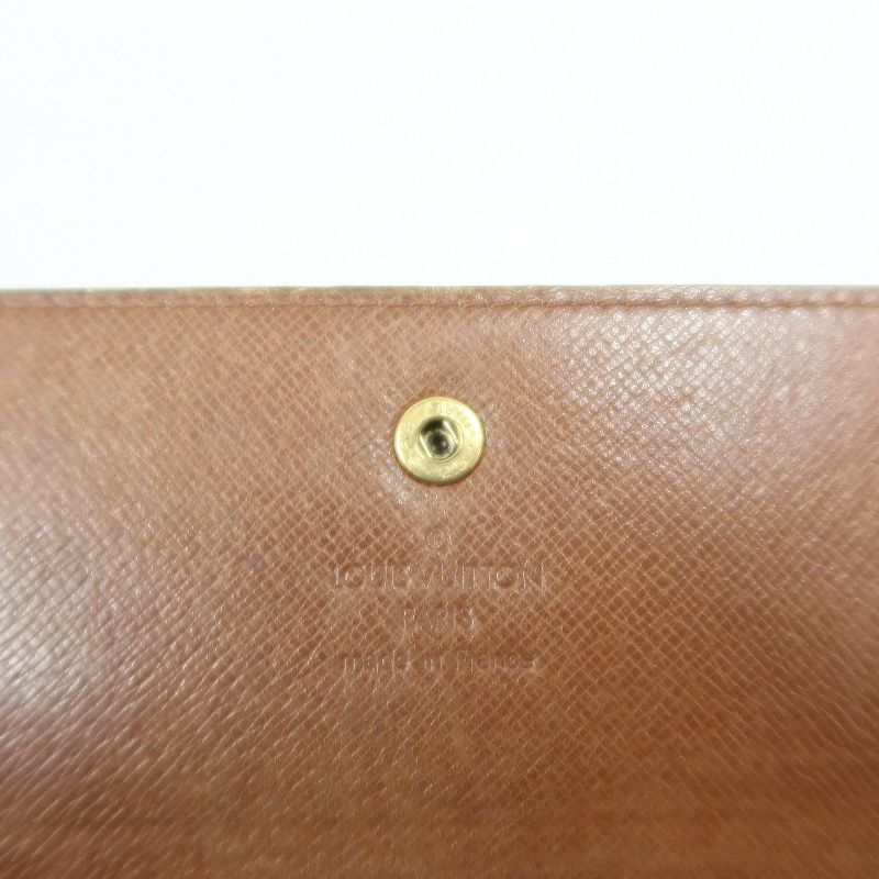 LOUIS VUITTON Monogram Long Wallet, Brown, Canvas Coated with PVC