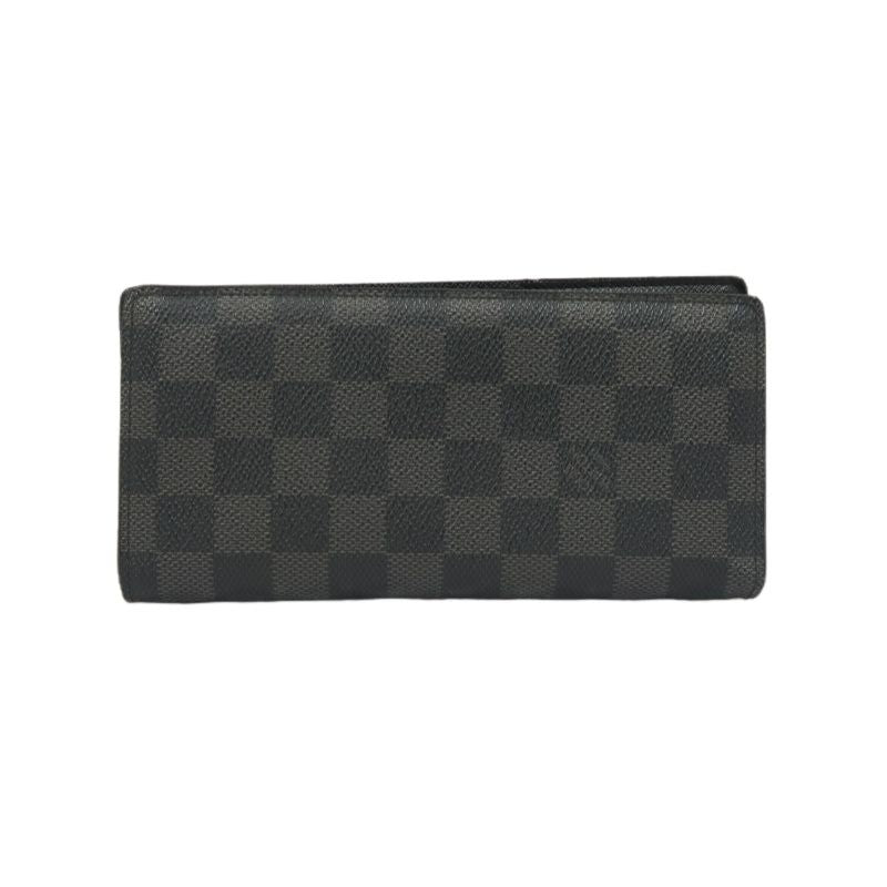 LOUIS VUITTON Damier Graphite Portefeuille Brother Black Long Wallet