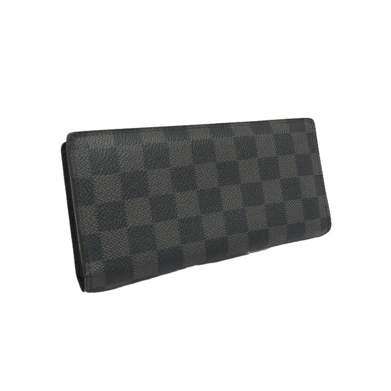 LOUIS VUITTON Damier Graphite Portefeuille Brother Black Long Wallet