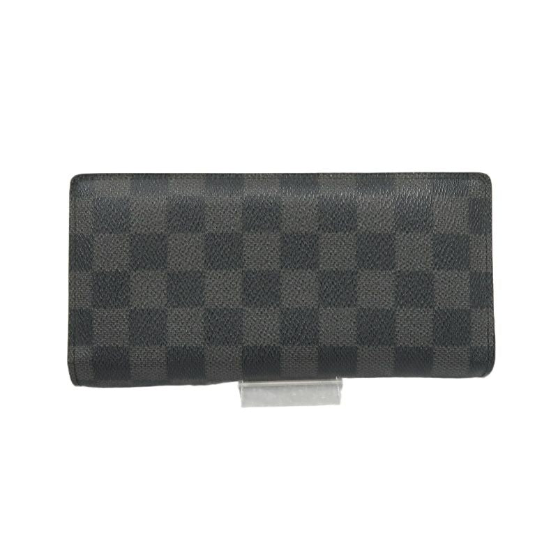 LOUIS VUITTON Damier Graphite Portefeuille Brother Black Long Wallet
