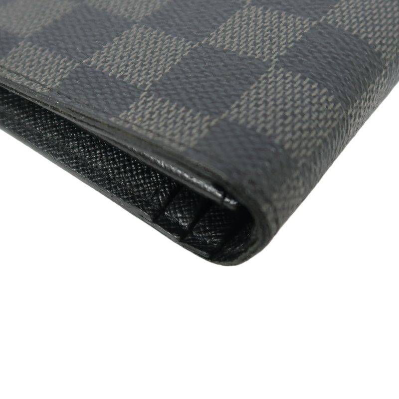 LOUIS VUITTON Damier Graphite Portefeuille Brother Black Long Wallet