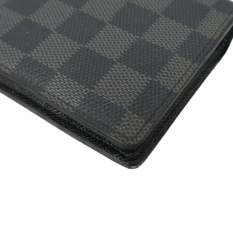 LOUIS VUITTON Damier Graphite Portefeuille Brother Black Long Wallet