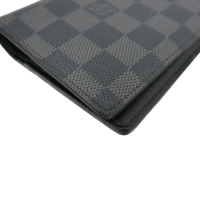 LOUIS VUITTON Damier Graphite Portefeuille Brother Black Long Wallet