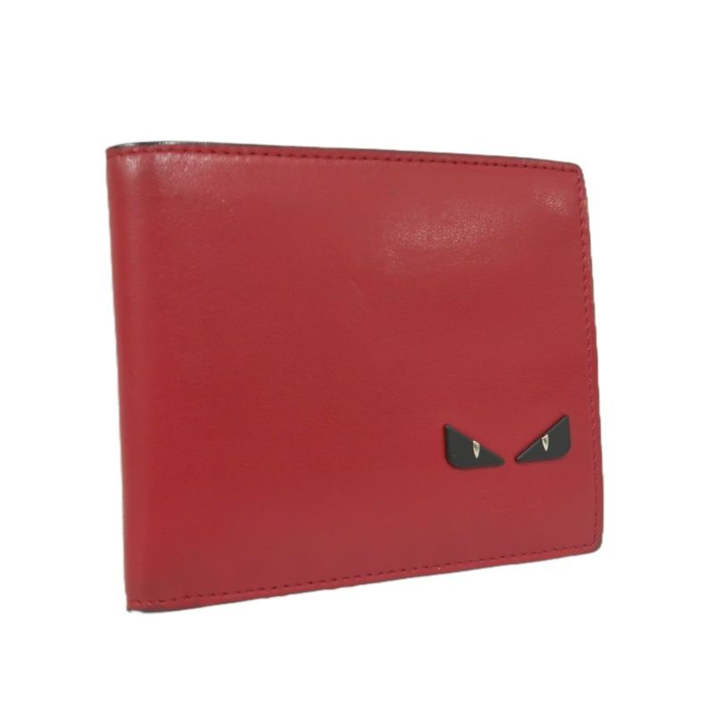 FENDI Bi-Fold Wallet, Red, Includes Dust Bag