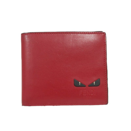 FENDI Bi-Fold Wallet, Red, Includes Dust Bag