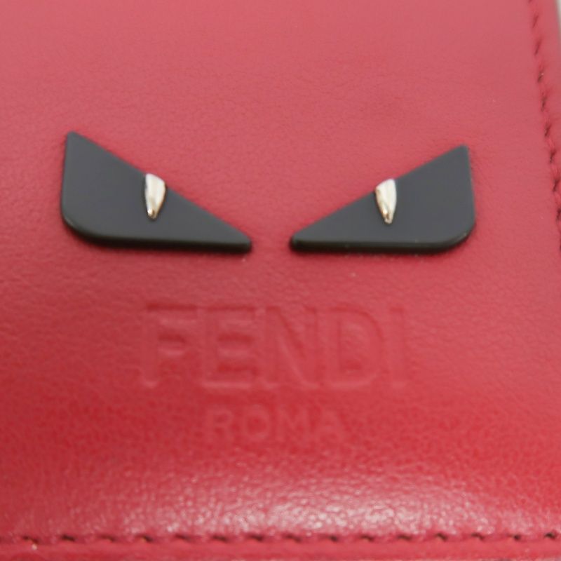 FENDI Bi-Fold Wallet, Red, Includes Dust Bag