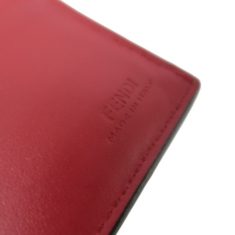 FENDI Bi-Fold Wallet, Red, Includes Dust Bag