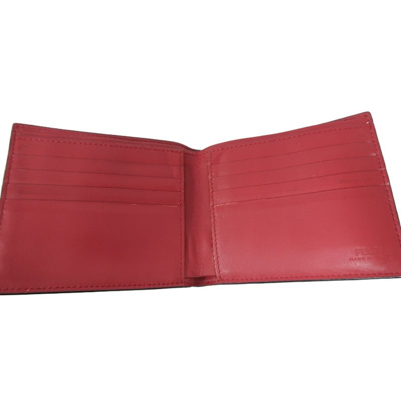FENDI Bi-Fold Wallet, Red, Includes Dust Bag