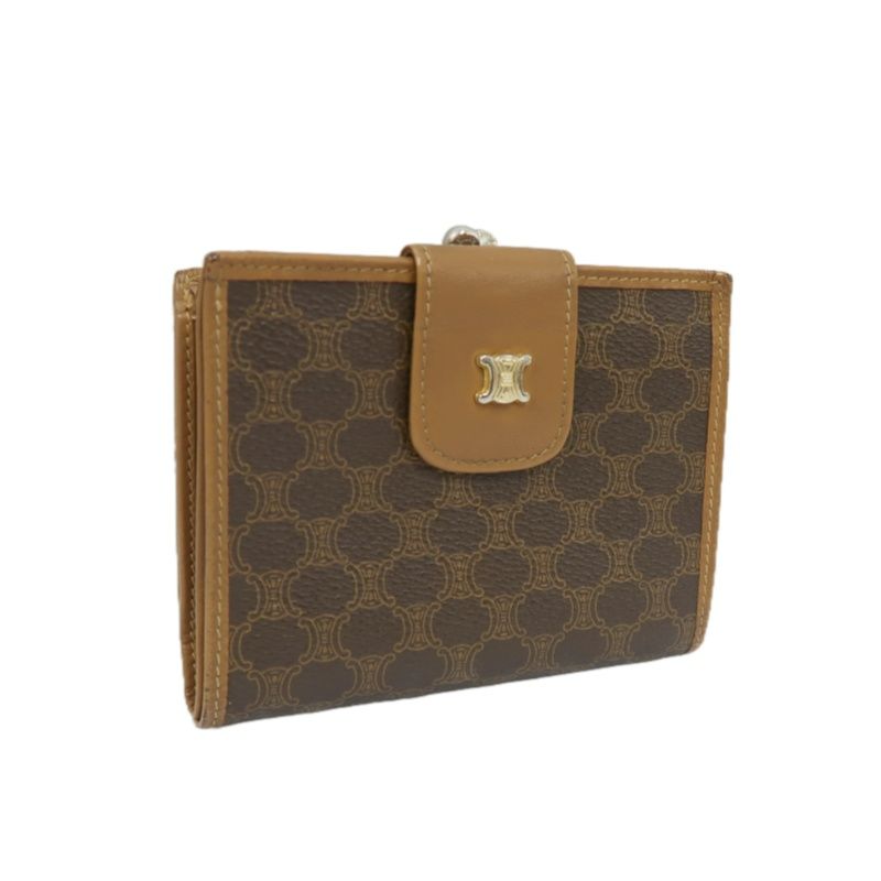 CELINE Brown Triomphe Canvas Bifold Wallet