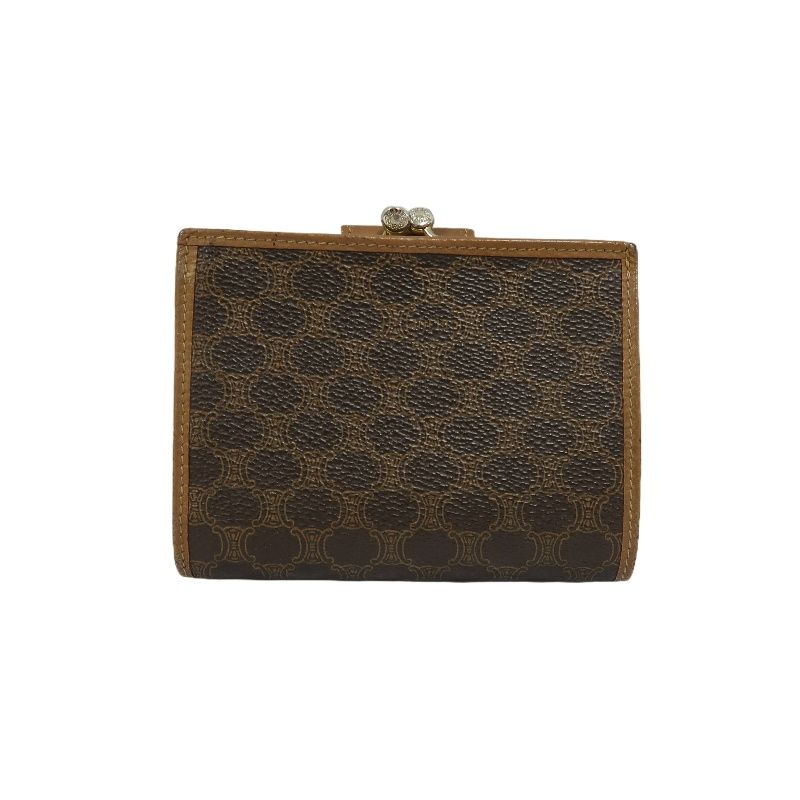 CELINE Brown Triomphe Canvas Bifold Wallet
