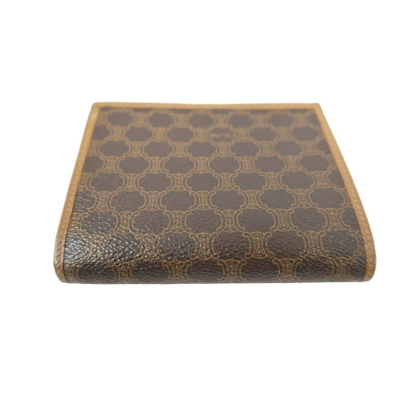 CELINE Brown Triomphe Canvas Bifold Wallet
