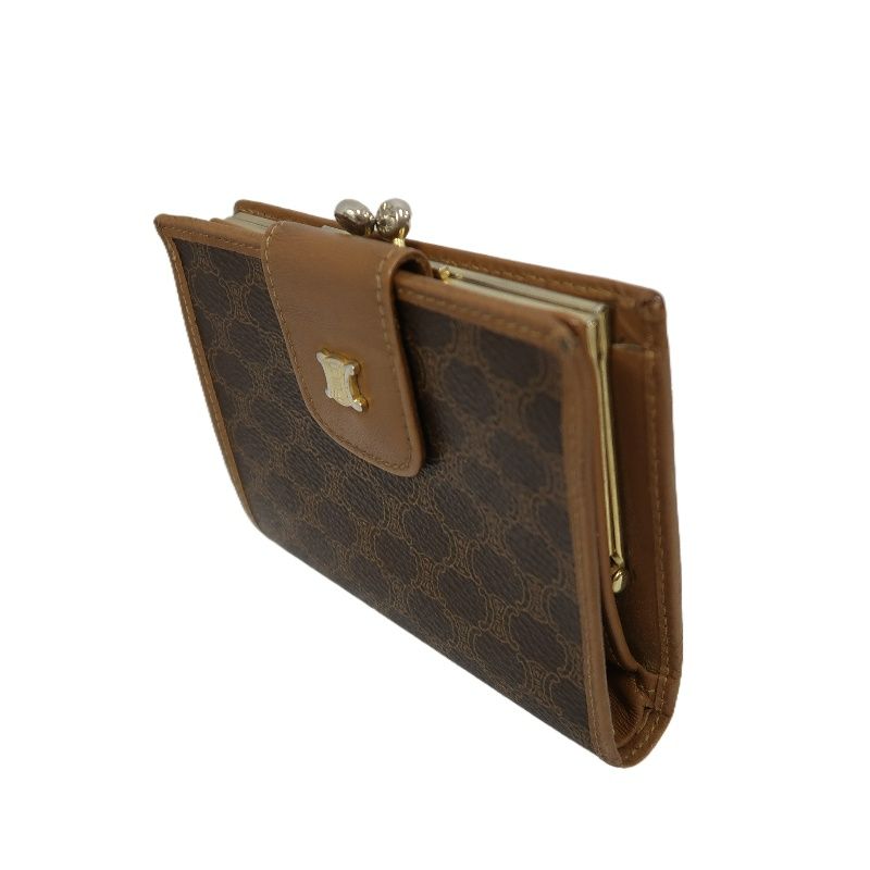 CELINE Brown Triomphe Canvas Bifold Wallet