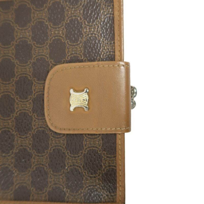 CELINE Brown Triomphe Canvas Bifold Wallet