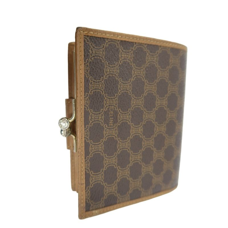 CELINE Brown Triomphe Canvas Bifold Wallet