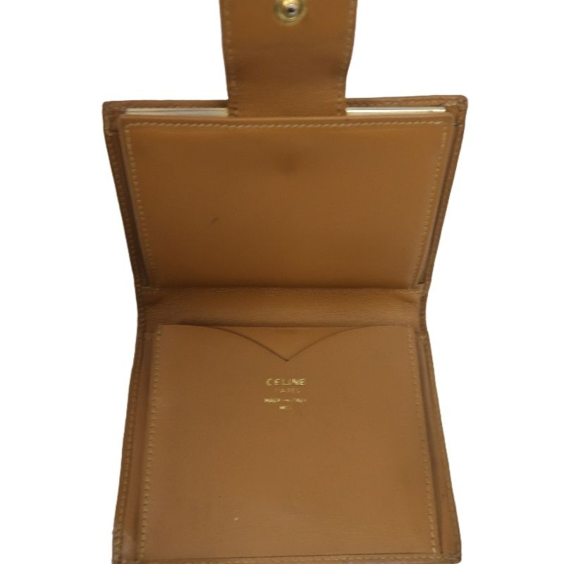 CELINE Brown Triomphe Canvas Bifold Wallet