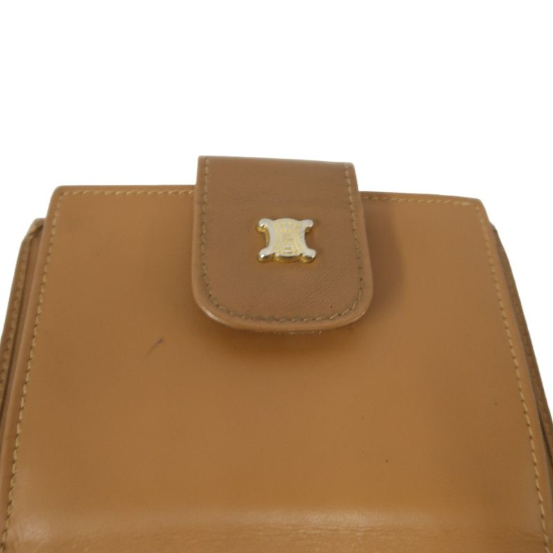 CELINE Brown Triomphe Canvas Bifold Wallet