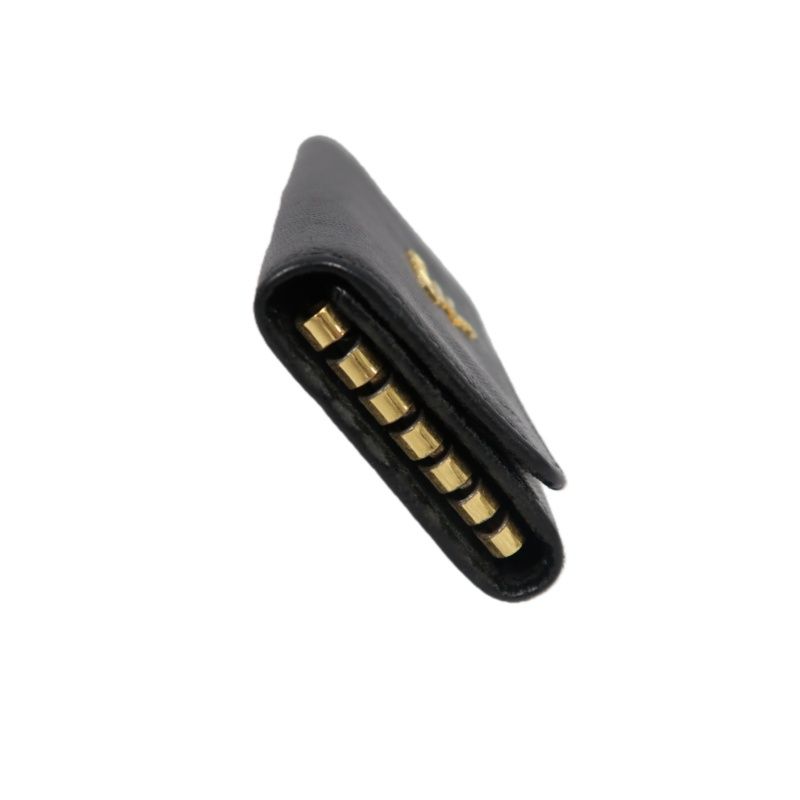 PRADA Black PVC Key Case with Card Slot and Box