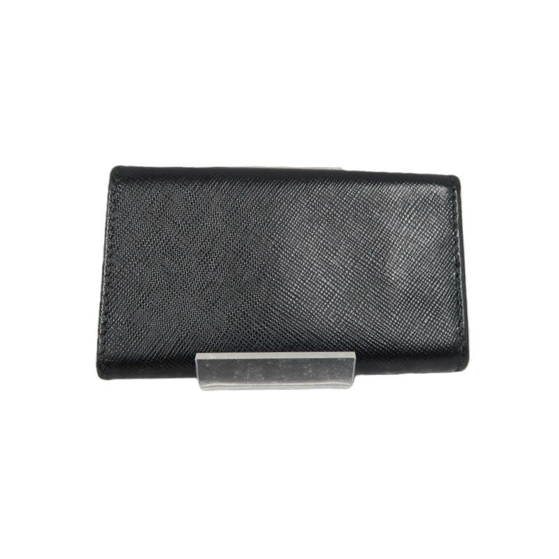 PRADA Black PVC Key Case with Card Slot and Box