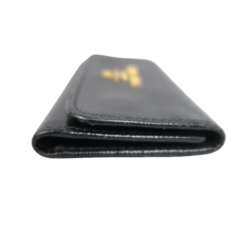 PRADA Black PVC Key Case with Card Slot and Box