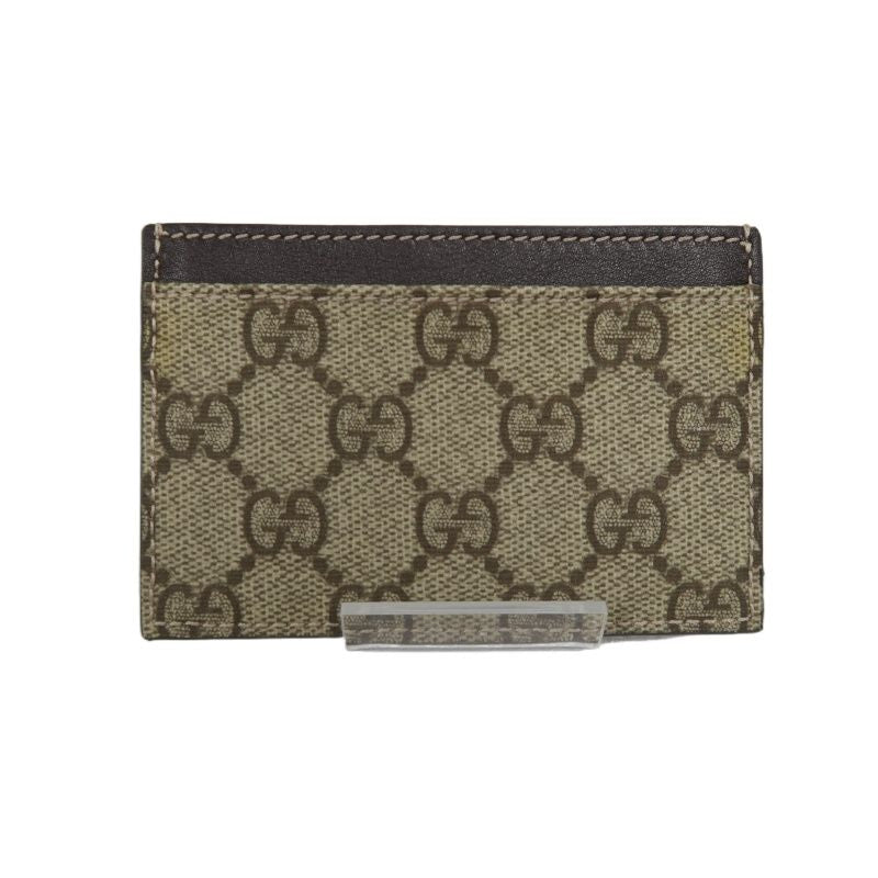 GUCCI Brown Monogram PVC Coated Canvas Card Case with Original Box Included