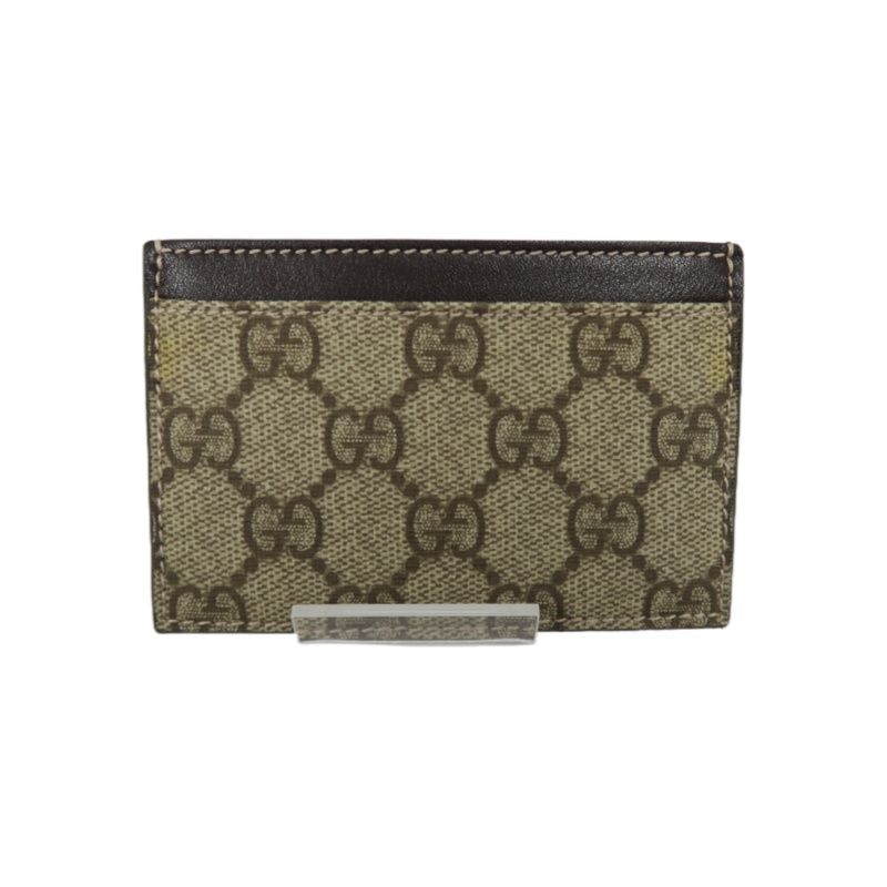 GUCCI Brown Monogram PVC Coated Canvas Card Case with Original Box Included