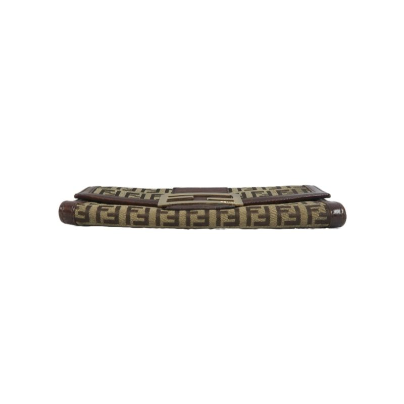 FENDI Monogram Canvas Wallet, Brown