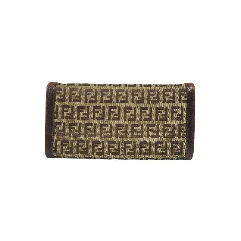 FENDI Monogram Canvas Wallet, Brown