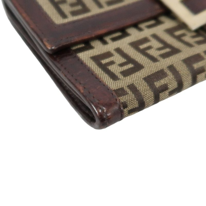 FENDI Monogram Canvas Wallet, Brown