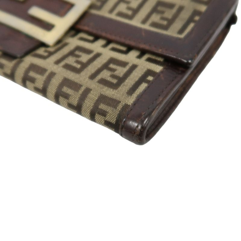 FENDI Monogram Canvas Wallet, Brown