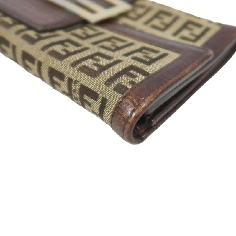 FENDI Monogram Canvas Wallet, Brown