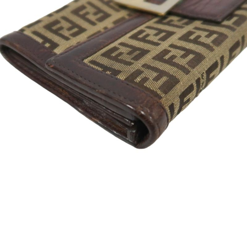 FENDI Monogram Canvas Wallet, Brown