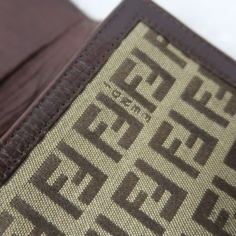 FENDI Monogram Canvas Wallet, Brown