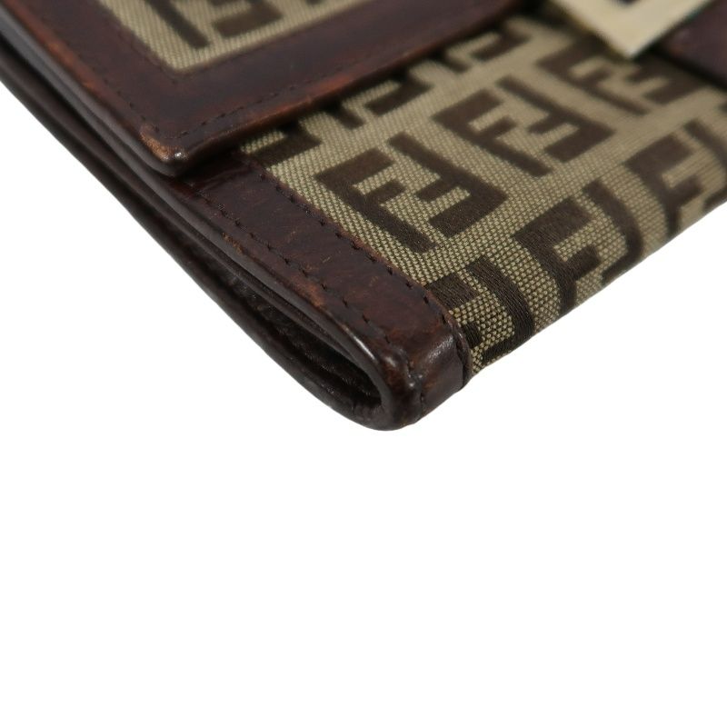 FENDI Monogram Canvas Wallet, Brown