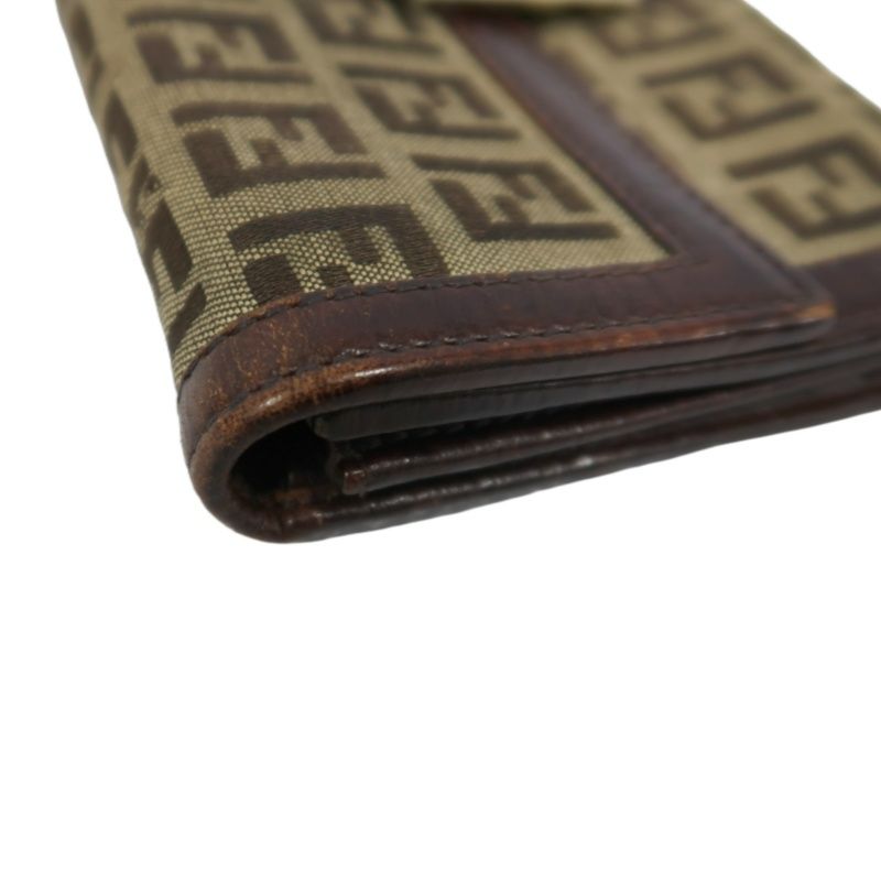 FENDI Monogram Canvas Wallet, Brown