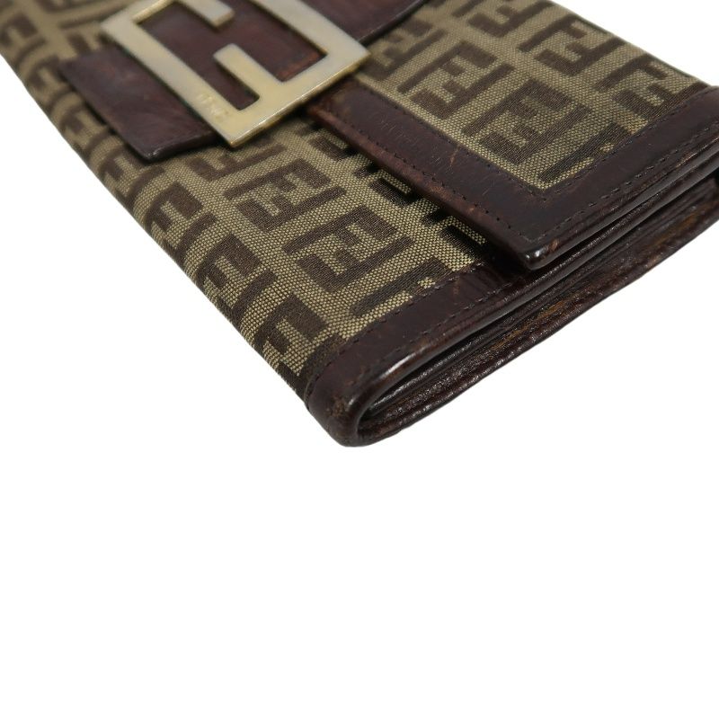 FENDI Monogram Canvas Wallet, Brown