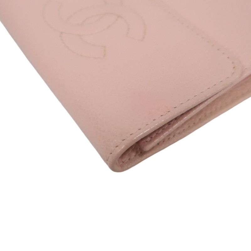 CHANEL Pink Bifold Wallet, Caviar Leather, with Original Box