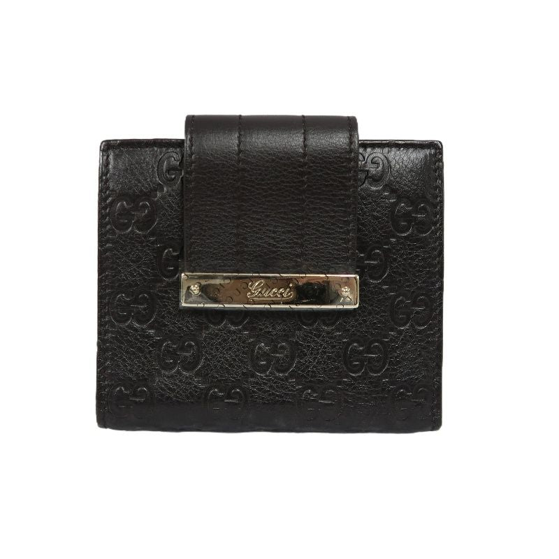 GUCCI GG Supreme Brown Leather Wallet with Box