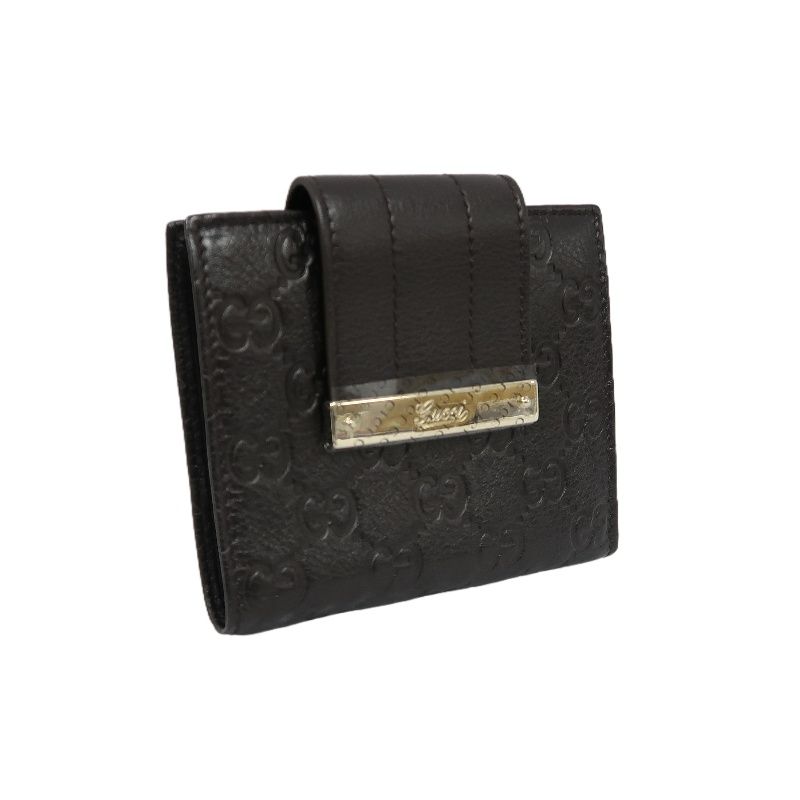GUCCI GG Supreme Brown Leather Wallet with Box