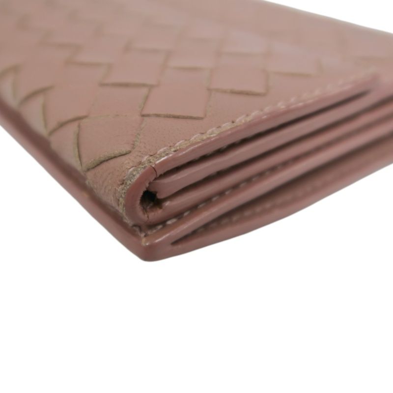 BOTTEGA VENETA Brown Long Wallet, Calf Leather, Intrecciato Weave