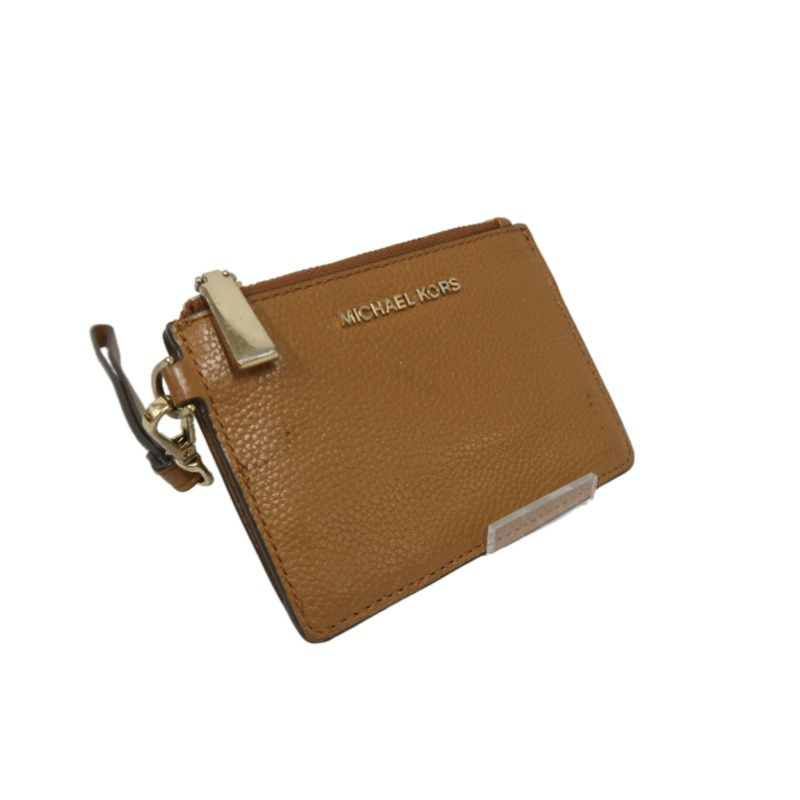MICHAEL KORS Brown/Beige Cowhide Wallet & Card Case