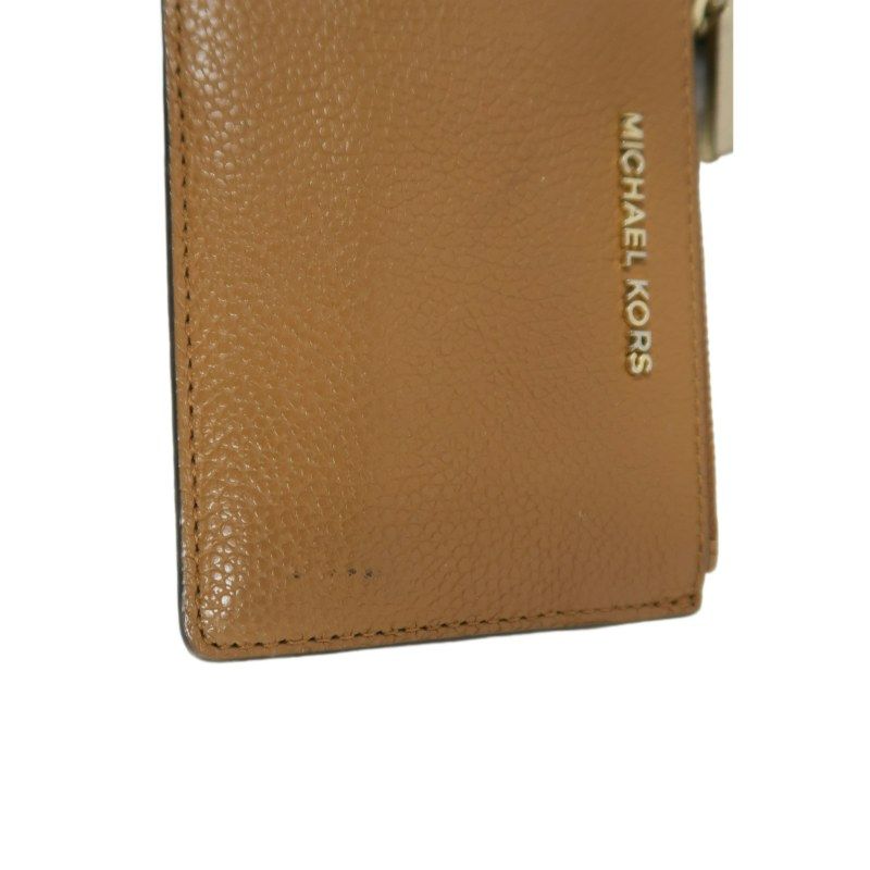 MICHAEL KORS Brown/Beige Cowhide Wallet & Card Case