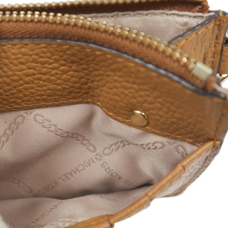 MICHAEL KORS Brown/Beige Cowhide Wallet & Card Case