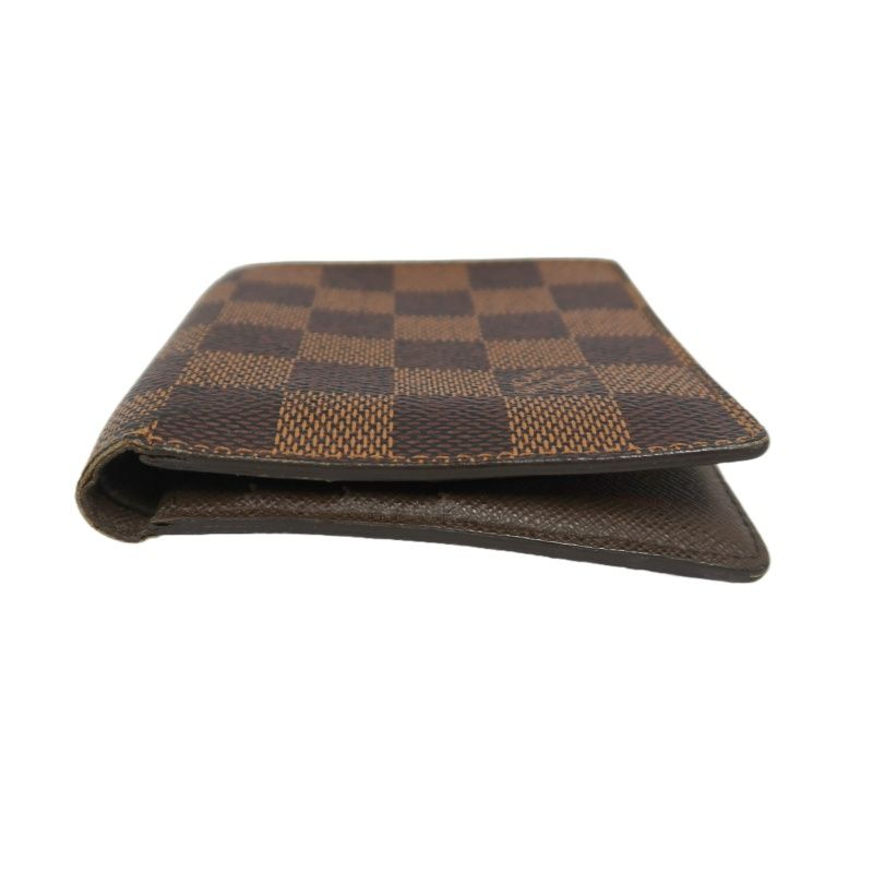 LOUIS VUITTON Wallet, Damier Ebene Coated Canvas, Brown, With Box and Dust Bag