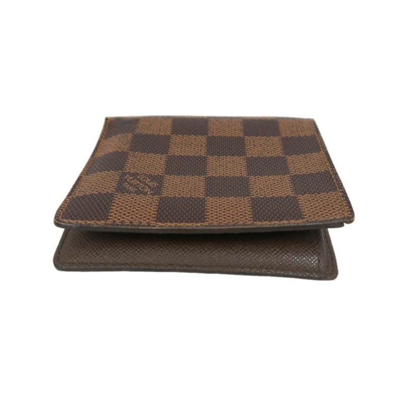 LOUIS VUITTON Wallet, Damier Ebene Coated Canvas, Brown, With Box and Dust Bag