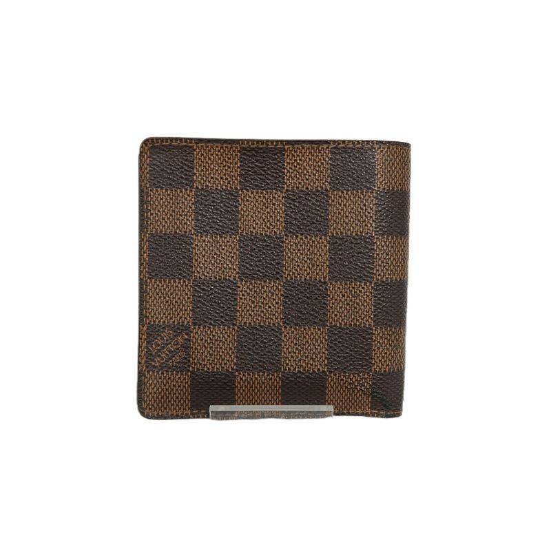 LOUIS VUITTON Wallet, Damier Ebene Coated Canvas, Brown, With Box and Dust Bag