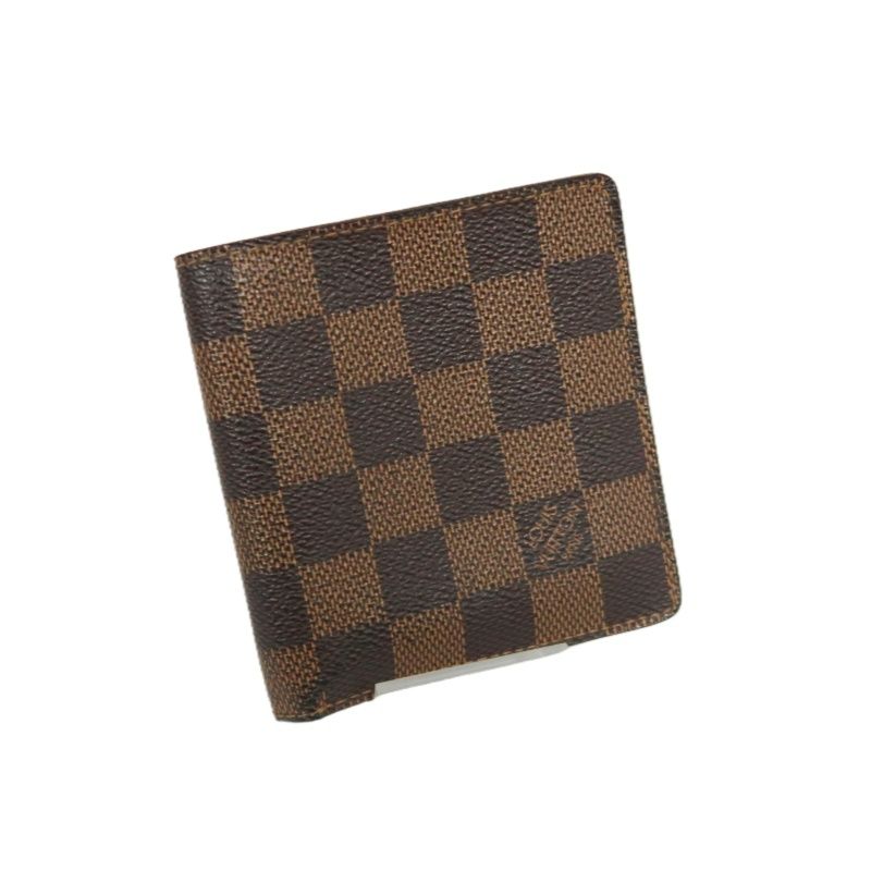 LOUIS VUITTON Wallet, Damier Ebene Coated Canvas, Brown, With Box and Dust Bag