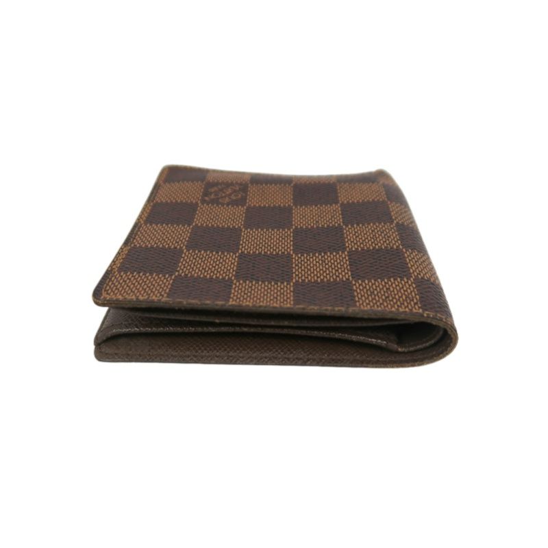 LOUIS VUITTON Wallet, Damier Ebene Coated Canvas, Brown, With Box and Dust Bag