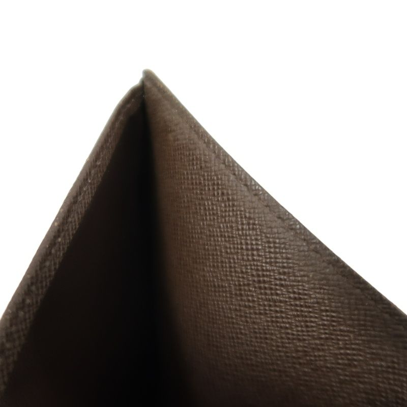 LOUIS VUITTON Wallet, Damier Ebene Coated Canvas, Brown, With Box and Dust Bag