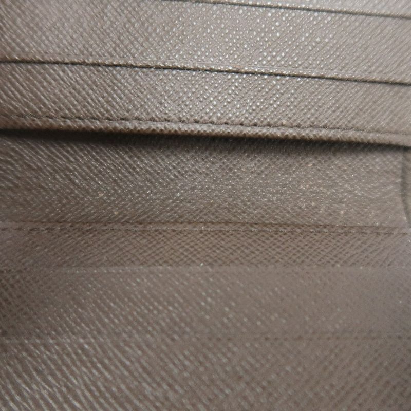 LOUIS VUITTON Wallet, Damier Ebene Coated Canvas, Brown, With Box and Dust Bag